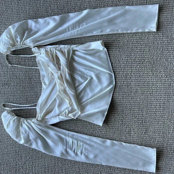 The Bar silk twist front top